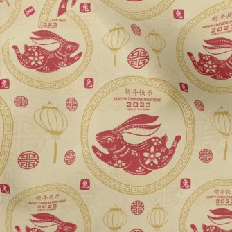 Happy New Year Of The Rabbit Micro Fleece