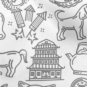 Chinese Zodiac New Year Micro Fleece