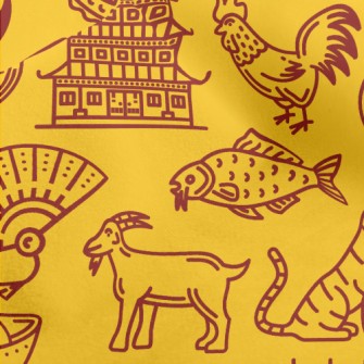 Traditional Chinese Zodiac Micro Fleece