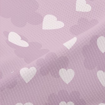Cute Clouds And Hearts Piqué
