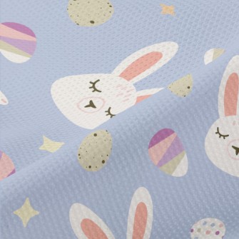 White Rabbit And Easter Eggs Piqué