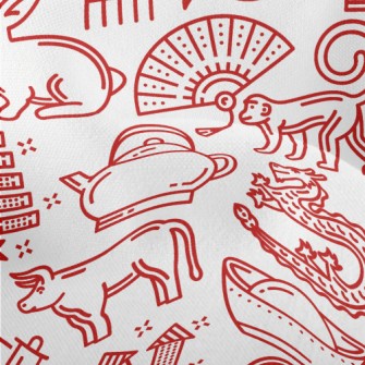 Chinese Traditional Lunar New  Lightweight Performance Linen