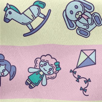 Cartoon Children's Toys Jersey Backed Fleece