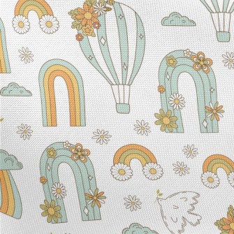 70s Hippie Illustrations Pongee