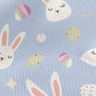 White Rabbit And Easter Eggs Stretch Jersey