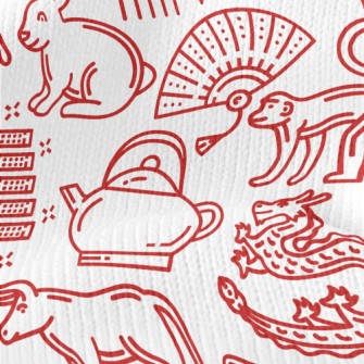 Chinese Traditional Lunar New  Stretch Jersey