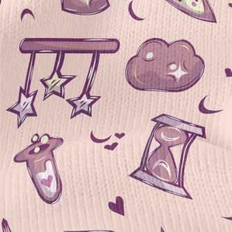 Cute Magic Illustrations Stretch Jersey