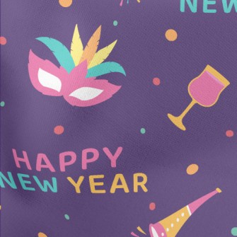 New Year Celebration Party Lightweight Cotton Poplin