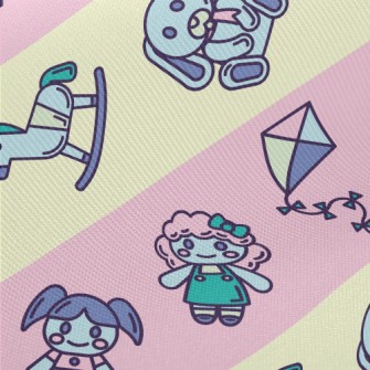 Cartoon Children's Toys Midweight Cotton Poplin