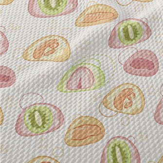 Cartoon Japanese Daifuku Birdseye Piqué