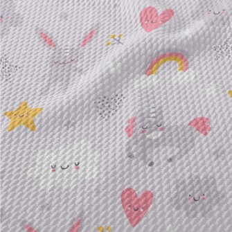 Cute Fairy Tale Creatures Birdseye Piqué