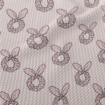 Pink Bunny Ears Hairband Birdseye Piqué