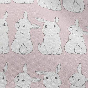 Cute Little White Rabbit Chiffon