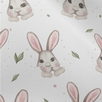 Watercolor Hand Drawn Rabbit Chiffon