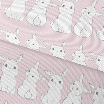 Cute Little White Rabbit Waterproof Oxford