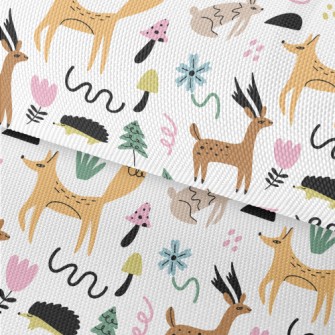 Hand Drawn Forest Animals Dood Waterproof Oxford