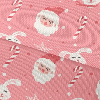 Cute Santa Claus With Candy Waterproof Oxford