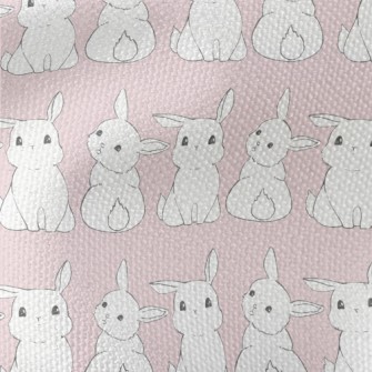 Cute Little White Rabbit Waterproof Canvas