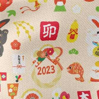 Japanese New Year's Greeti Waterproof Canvas