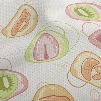 Cartoon Japanese Daifuku Athletic Mesh Flat Back