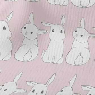 Cute Little White Rabbit Terry