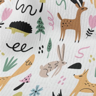 Hand Drawn Forest Animals Dood Terry