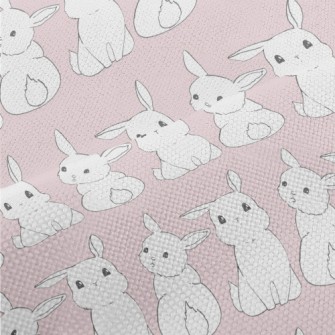 Cute Little White Rabbit Performance Linen