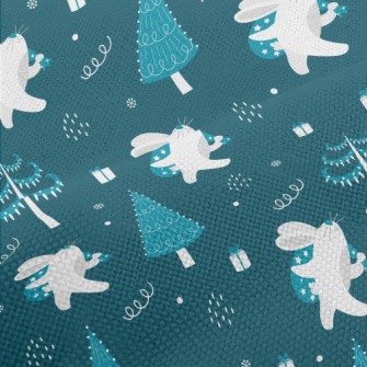 Winter Bunny Christmas Performance Linen
