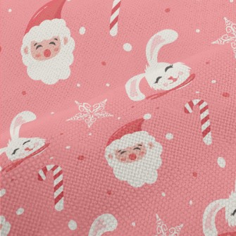 Cute Santa Claus With Candy Performance Linen