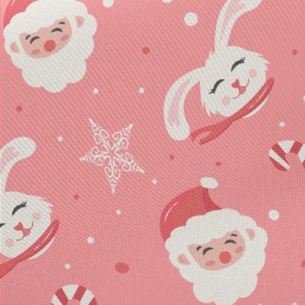 Cute Santa Claus With Candy Twill