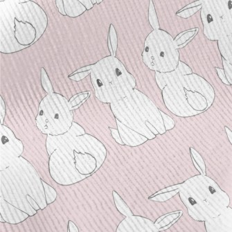 Cute Little White Rabbit Standard Corduroy