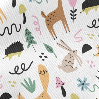 Hand Drawn Forest Animals Dood Standard Corduroy