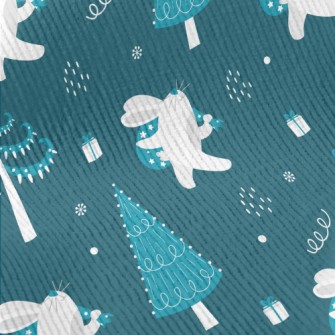 Winter Bunny Christmas Standard Corduroy