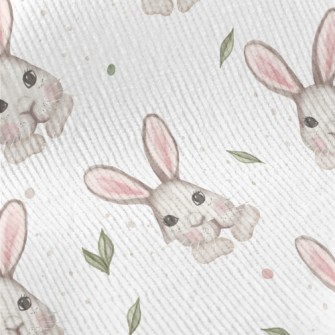 Watercolor Hand Drawn Rabbit Standard Corduroy