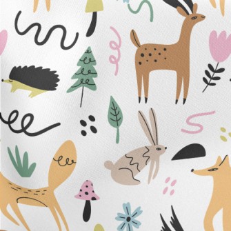Hand Drawn Forest Animals Dood Stretch Ponte