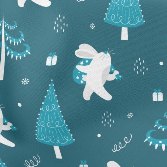 Winter Bunny Christmas Stretch Ponte