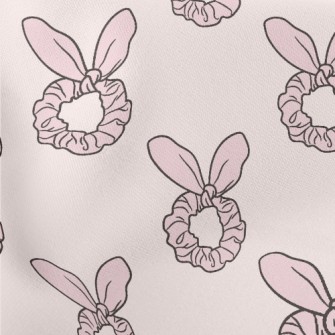 Pink Bunny Ears Hairband Stretch Ponte