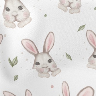 Watercolor Hand Drawn Rabbit Stretch Ponte