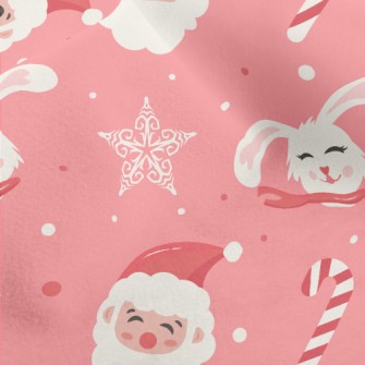 Cute Santa Claus With Candy Micro Fleece