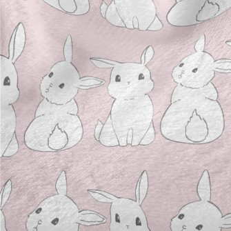 Cute Little White Rabbit Minky