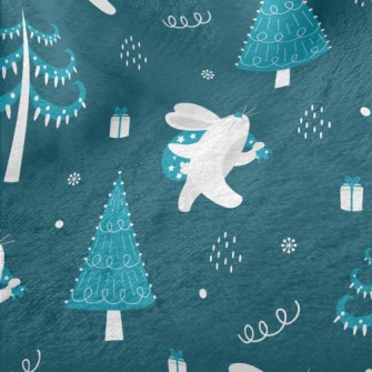 Winter Bunny Christmas Minky