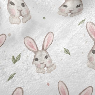 Watercolor Hand Drawn Rabbit Minky