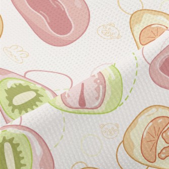 Cartoon Japanese Daifuku Piqué