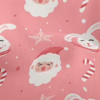 Cute Santa Claus With Candy Lightweight Performance Linen