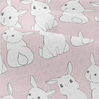 Cute Little White Rabbit Modern Jersey