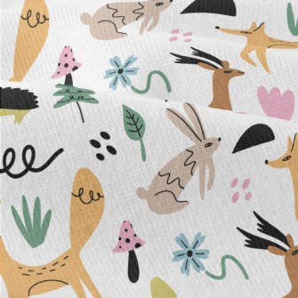 Hand Drawn Forest Animals Dood Modern Jersey