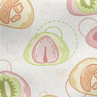 Cartoon Japanese Daifuku Jersey Backed Fleece