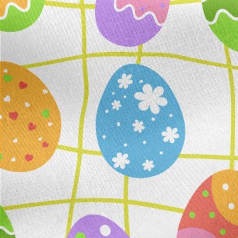 Bright Easter Eggs Jersey Backed Fleece