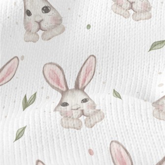 Watercolor Hand Drawn Rabbit Stretch Jersey