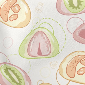 Cartoon Japanese Daifuku Lightweight Cotton Poplin